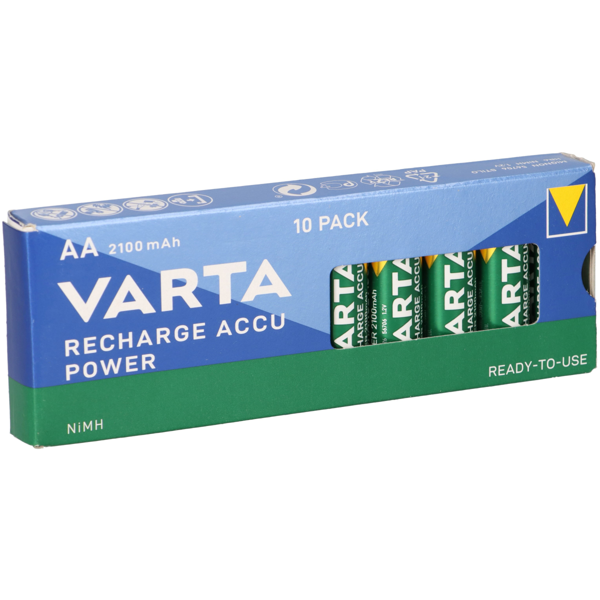 10x Varta Ready2Use AA Mignon Akku Ni-MH 1,2V 2100mAh