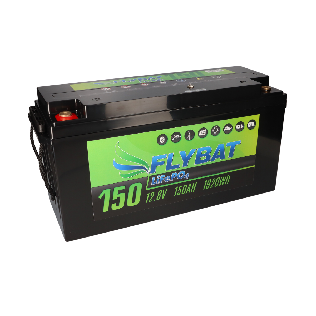 FLYBAT LiFePO4 Akku 12V (12,8V) 150Ah inkl. Bluetooth und CanBus