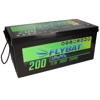 FLYBAT LiFePO4 Akku 12V (12,8V) 200Ah inkl. Bluetooth und CanBus