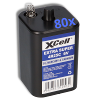 80x 4R25, 430 Blockbatterie, Typ 4R25C Batterie, Lampenbatte