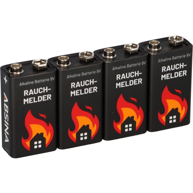 4x 9V-Block Rauchmelder Batterie für Rauchwarnmelder Messgeräte Spielzeuge uvm.