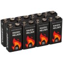 8x 9V-Block Rauchmelder Batterie für Rauchwarnmelder...