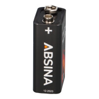 8x Absina Alkaline 6LR61 9V Block Batterie - passend fü