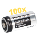 100x Panasonic 3V CR123A DL123A Batterien  CR17345 Ultra Lithium Foto Bulk