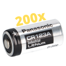 200x Panasonic 3V CR123A DL123A Batterien  CR17345 Ultra Lithium Foto Bulk