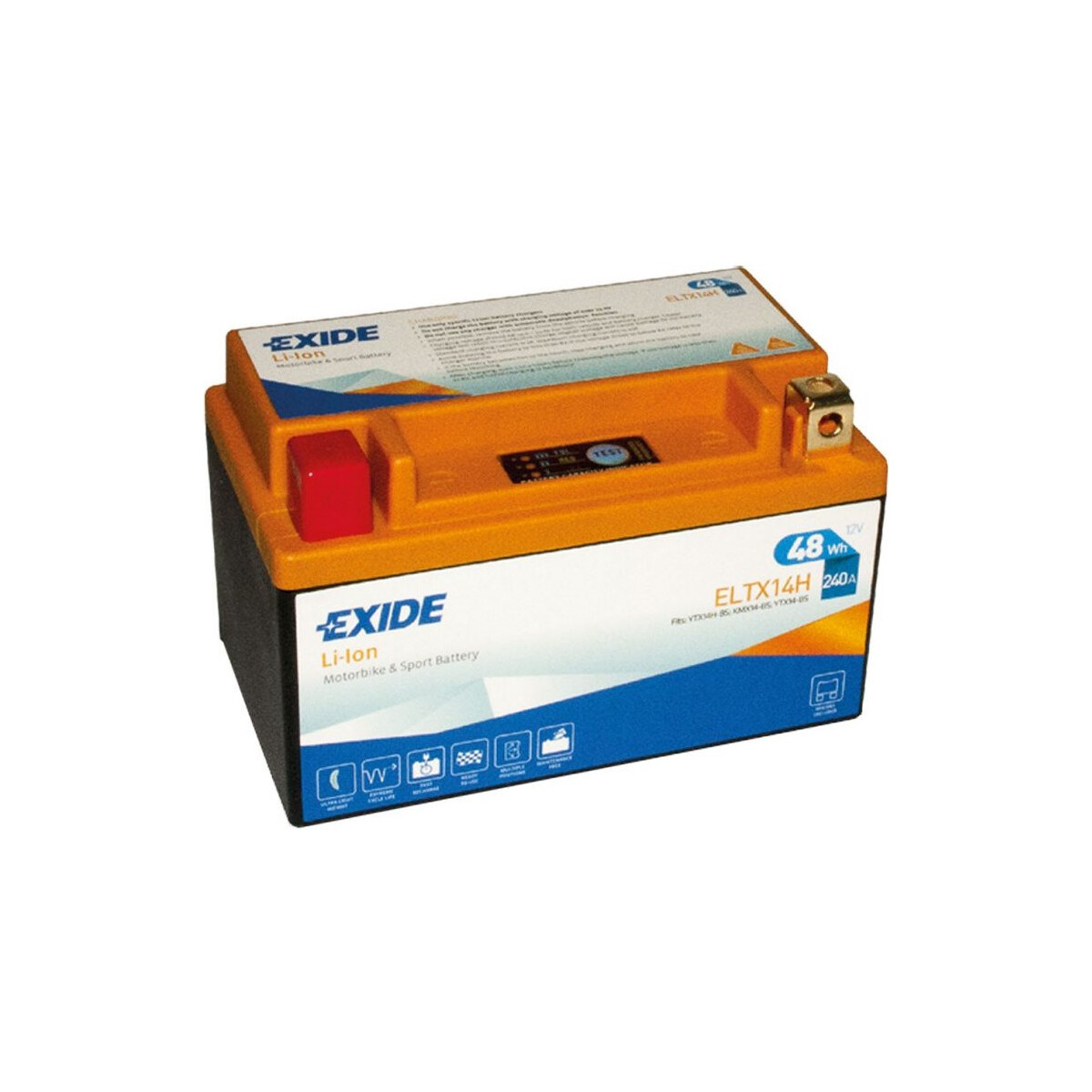 Exide ELTX14H 12V 4Ah Lithium Motorradbatterie 240A