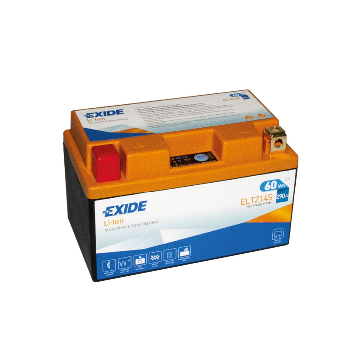 Exide ELTZ14S 12V 5Ah Lithium Motorradbatterie 290A LiIon