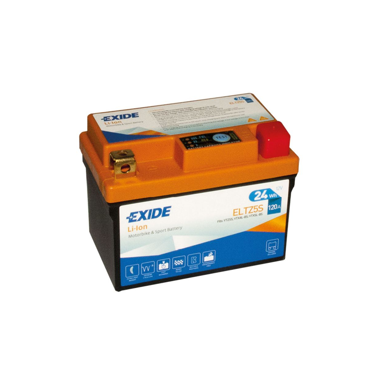 Exide ELTZ5S 12V 2Ah Lithium Motorradbatterie 120A LiIon
