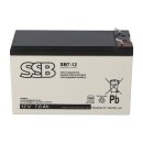 SSB Blei Akku SB 7-12 AGM Batterie VdS G111034 - 12V 7,2Ah