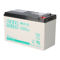 SSB Battery SBL9-12L AGM Bleiakku 12V 9Ah T2 / Faston 6,3 mm