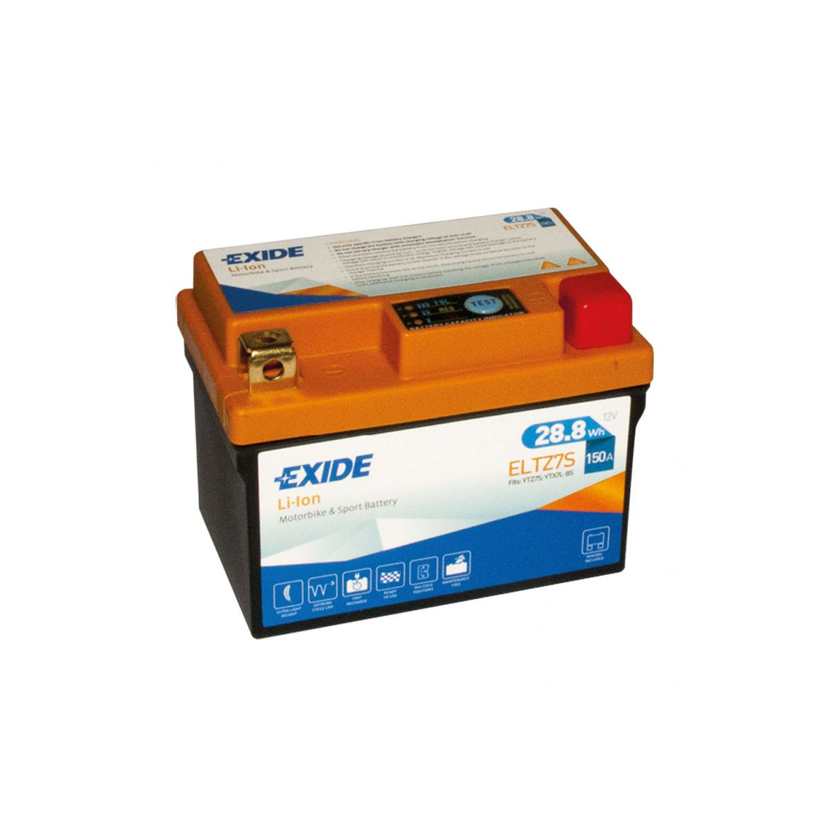 Exide ELTZ7S 12V 2,4Ah Lithium Motorradbatterie 150A
