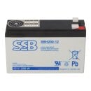 SSB Blei Akku SBH 200-12 AGM Batterie 4,8mm/6,3mm Faston...