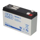 SSB Blei Akku SBH 200-12 AGM Batterie 4,8mm/6,3mm Faston - 12V 4,6Ah 171W