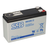 SSB Akku SBH 200-12 12Volt 171W 6,3mm Faston 1