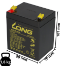 Akku für Panasonic LC-R124R5PD 12V 4,5Ah AGM Batterie