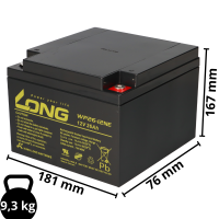 Kung Long WP26-12NE AGM Akku 12V 26Ah – Ersatz fü