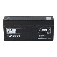 FIAMM FG10301 Standard AGM Bleiakku 6V 3Ah T1 / Faston 4,8 m