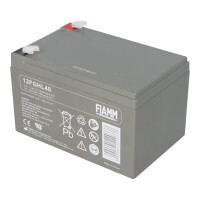 FIAMM 12FGHL48 High-Rate Longlife AGM Bleiakku 12V 12Ah T2 /