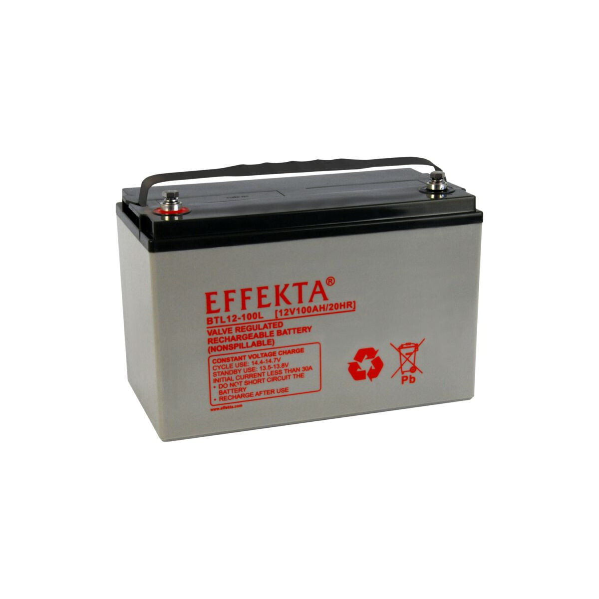 Effekta BTL 12-100L AGM Akku 12V 100Ah – passend für USV, Serverraum, Telekom & Industrie