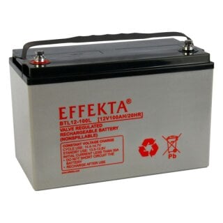 Effekta BTL 12-100L Blei-Vlies Akku AGM VRLA 12V 100Ah