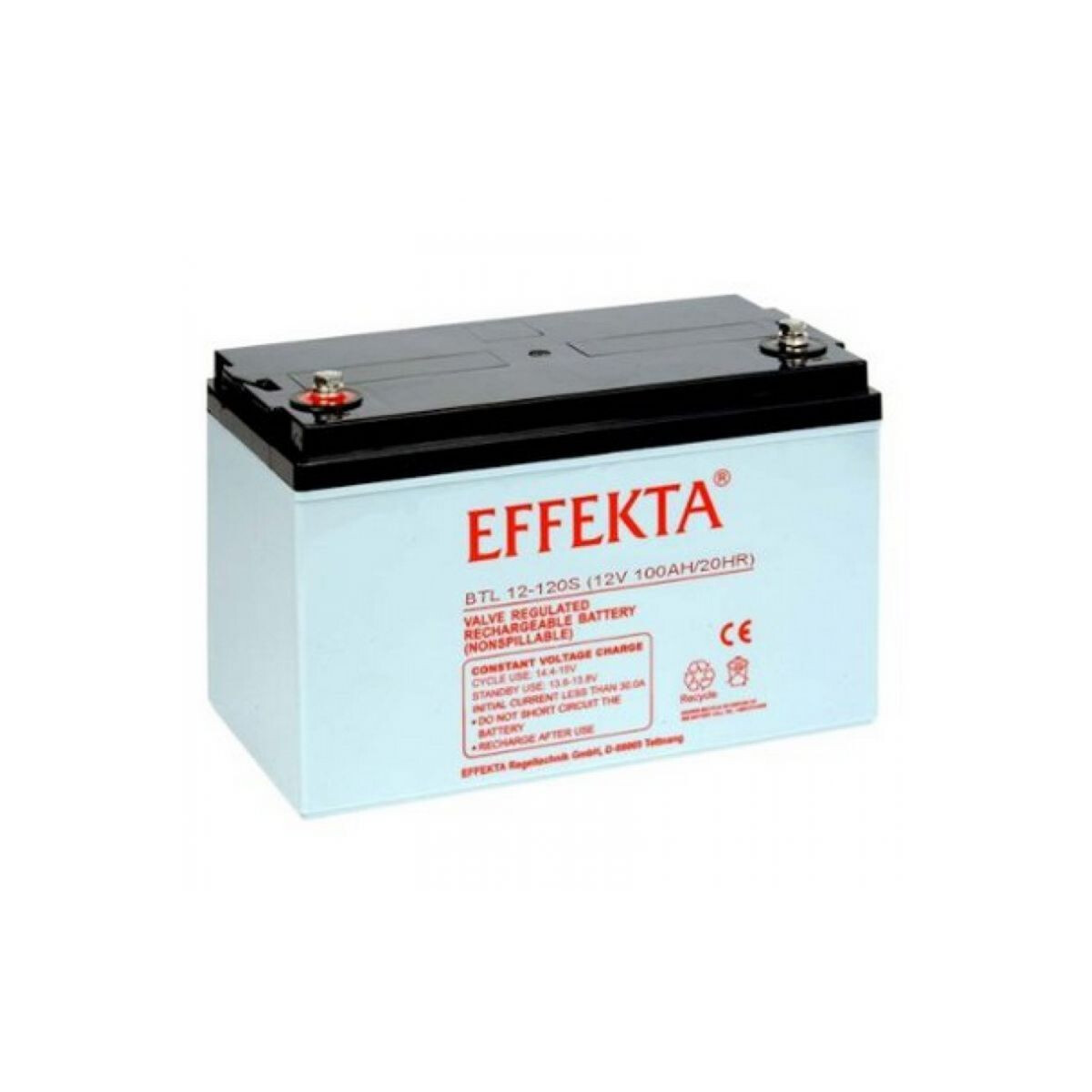 Effekta BTL 12-120S AGM Akku 12V 120Ah – passend für kurze USV-Gehäuse, Notstrom & Telekom