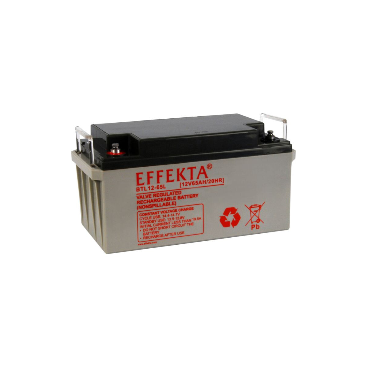 Effekta BTL 12-65L AGM Akku 12V 65Ah – passend für USV, Server, Telekom & Notstrom