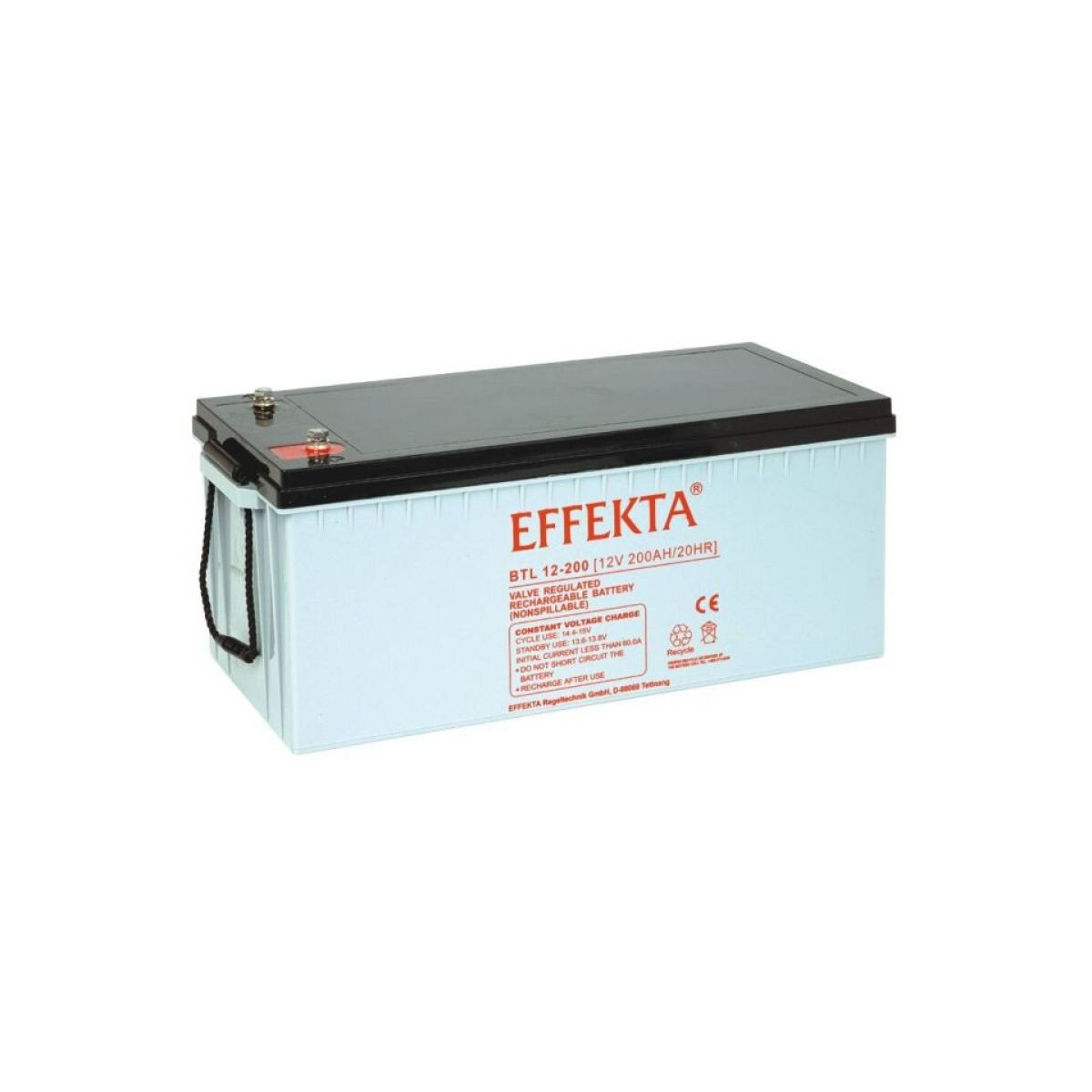 Effekta BTL 12-200 AGM Akku 12V 200Ah – passend für Groß-USV, Notstrom, Industrie & Energieanlagen