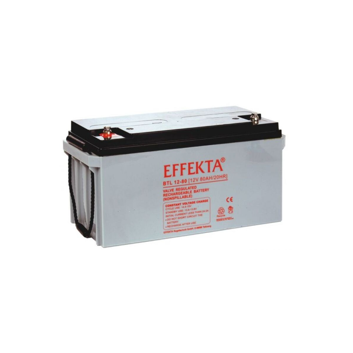 Effekta BTL 12-80 AGM Akku 12V 80Ah – passend für USV, Rechenzentrum, Server & Telekom