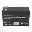 Multipower Blei-Akku MP7-12B Pb 12V 7Ah + Ladegerät