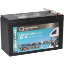 Q-Batteries Lithium Akku 12-9 12,8V 9Ah 102,4Wh LiFePO4