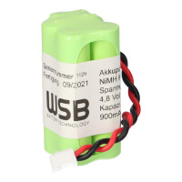 Notleuchten Akkupack JST XHP-2 Stecker - 4,8V 0,9Ah 1