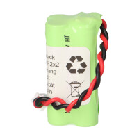 Notleuchten-Akku 4,8V 900mAh NiMH F2x2 AAA / Micro 3