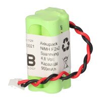 Notleuchten-Akku 4,8V 900mAh NiMH F2x2 AAA / Micro 6