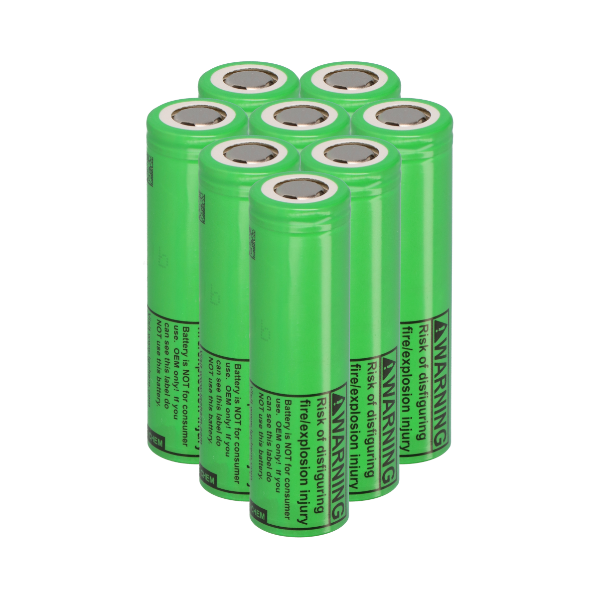 8x LG INR18650-MJ1 18650 Akku 3,6V 3500mAh 10A Flat Top
