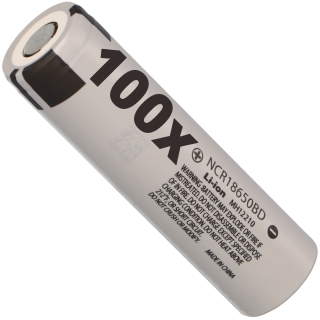 100x Panasonic Li-Ion 3,6V 3100mAh NCR18650BD NCR 18650