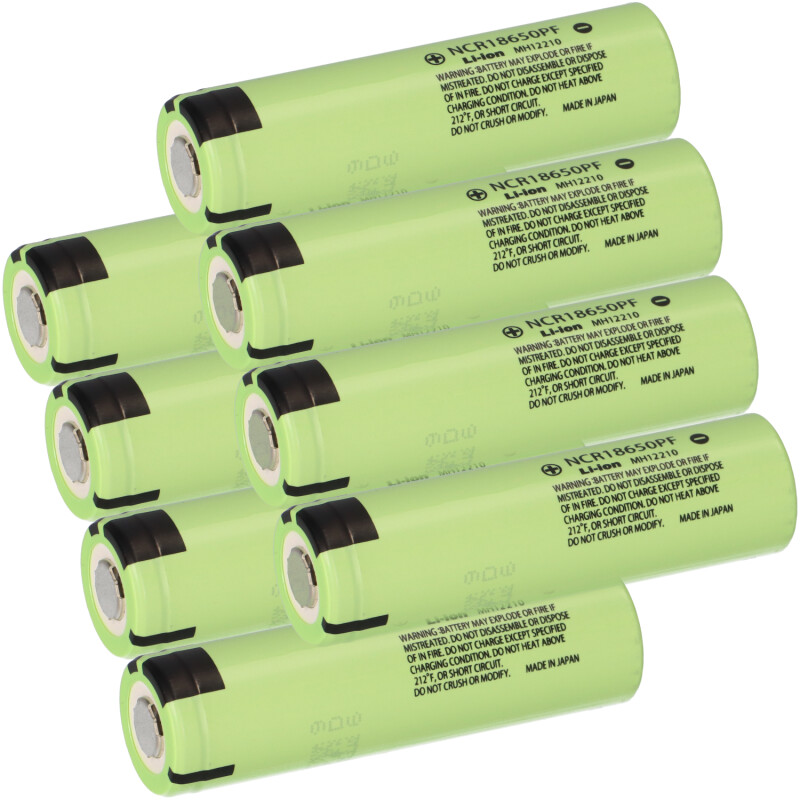 6x Lithium-Ion Akku Zelle Panasonic NCR18650PF 2900mAh 3,6/3,7V 10A Entladestrom 