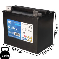 Sonnenschein / Exide Ersatzakku 12V 25Ah für Shoprider 