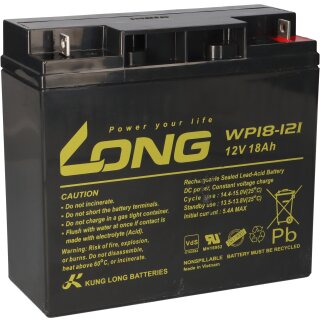 B-Ware Kung Long VdS WP18-12I 12V 18Ah AGM Blei Accu wartungsfrei