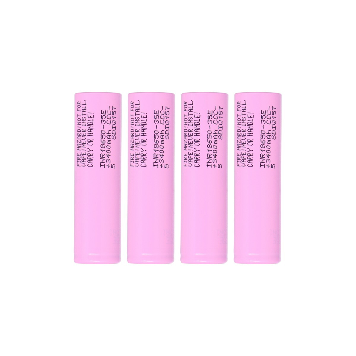 4x Samsung INR18650-35E 18650 Akku 3,6V 3500mAh Flat-Top