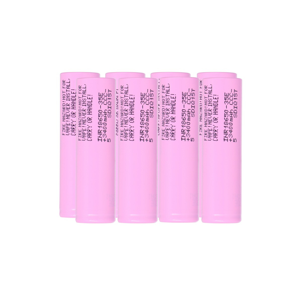 8x Samsung INR18650-35E 18650 Akku 3,6V 3500mAh Flat-Top