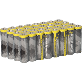 32x Kraftmax AA LR6 Batterie Mignon 1,5V Alkaline AlMn