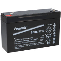 Exide Powerfit Bleiakku AGM 6V 12Ah S306 gallery