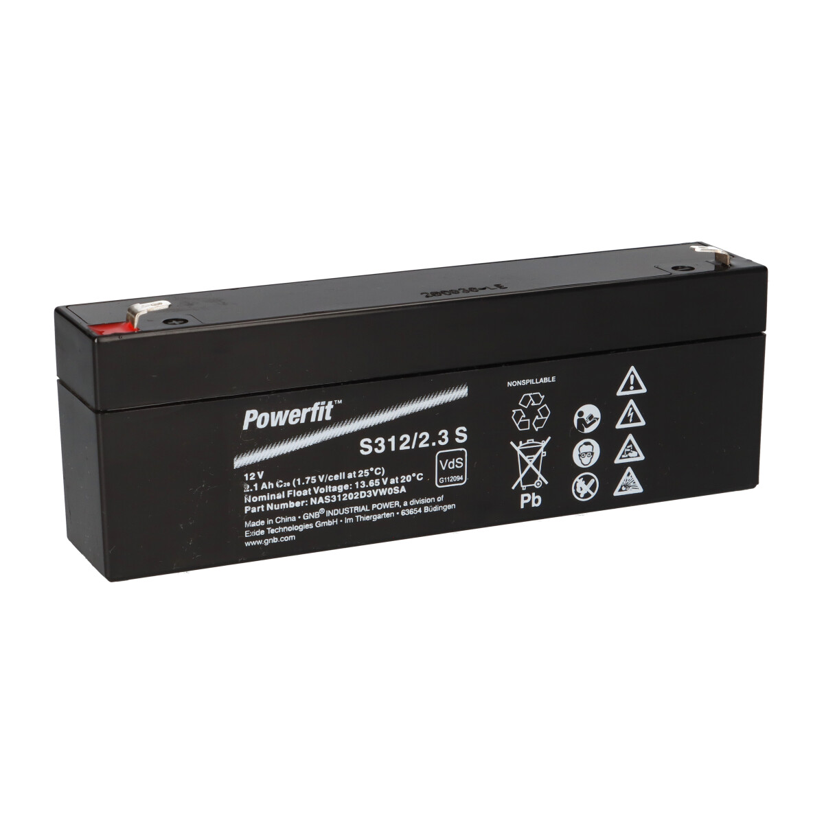 Exide Powerfit S312/2.3 S 12V 2,1Ah AGM Standby-Akku