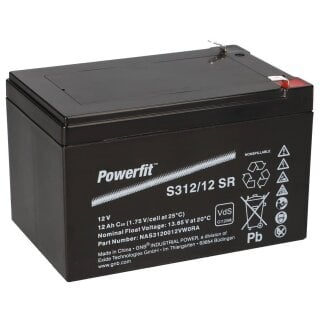 Exide Powerfit Bleiakku AGM 12V 12Ah S312/12 SR