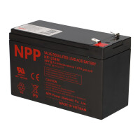 NPP HR1234W High-Rate AGM Bleiakku 12V 9Ah Faston 6,3 mm 6
