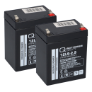 Akkureparatur f. BEKA Hospitec Batterie 2x 12V 2,9Ah Akku QB