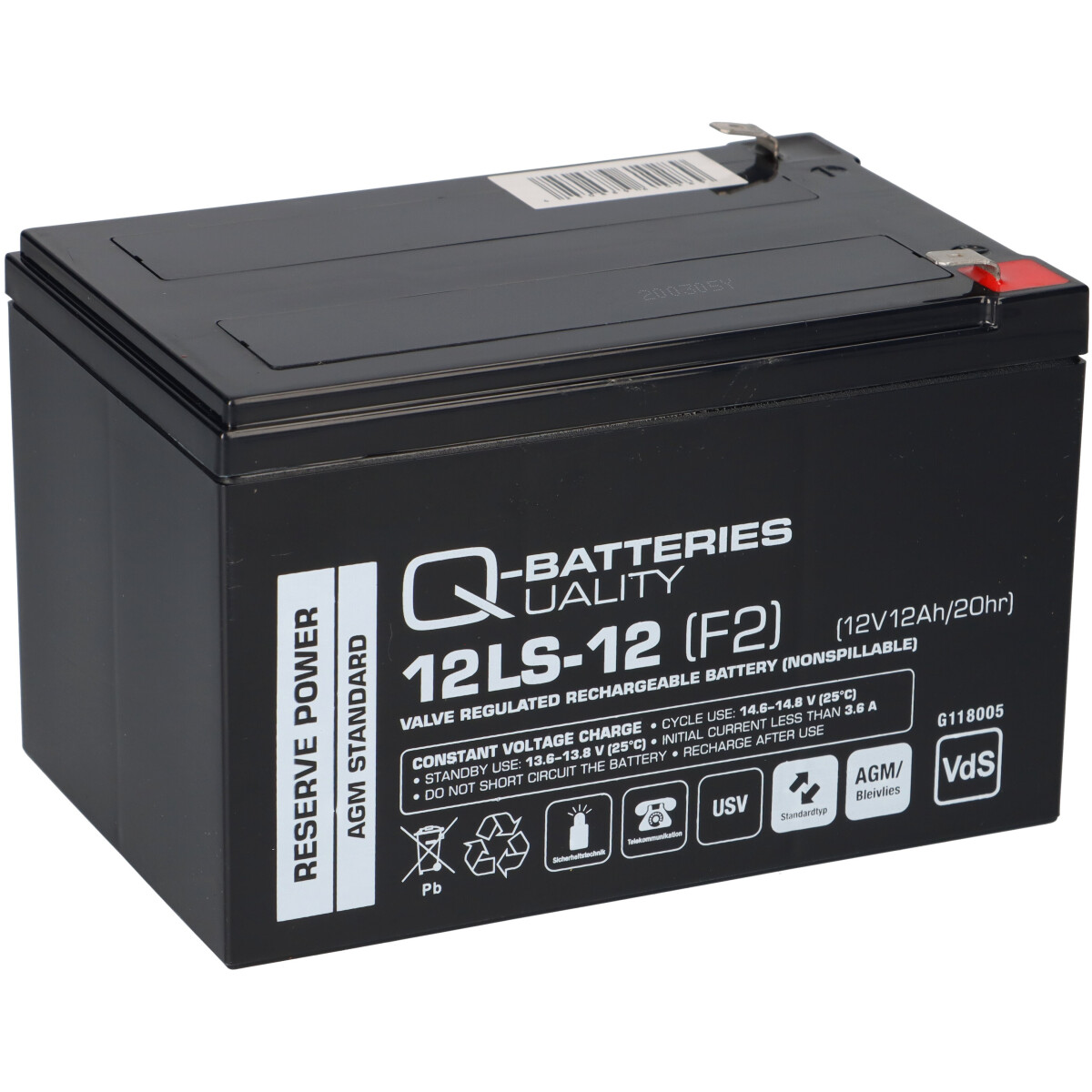 Quality-Batteries 12LCP-12 12V 13Ah AGM Akku – passend für Panasonic LC-RA1212PG1