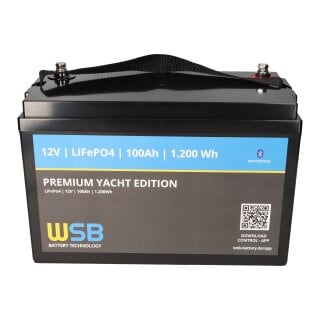WSB LiFePO4 Akku 12V (12,8V) 100Ah Caravan Edition Bluetooth