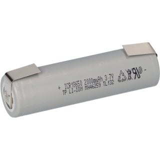 TerraE INR 18650 20P Li-Ion Akku - 3,7V 2000mAh 30A Z-Lötfahne