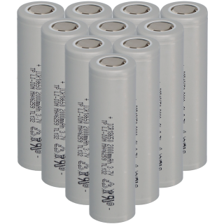 10x TerraE INR 18650 20P Li-Ion Akku - 3,7V 2000mAh 30A